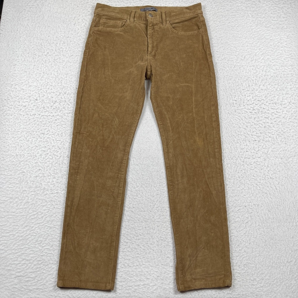 Joes Jeans Corduroy Pants Mens 32x31 Tan Brixton Straight Narrow Fit Sepia Tan
